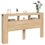 Cabecero LED madera ingeniería roble Sonoma 180x18,5x103,5 cm de , Cabeceros y pies de cama - Ref: Foro24-837360, Precio: 103...