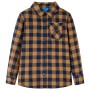 Camisa a cuadros infantil coñac y azul 116 de , Camisetas para niños - Ref: Foro24-12956, Precio: 10,06 €, Descuento: %