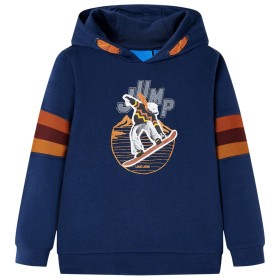 Children's navy blue hooded sweatshirt 116 by , Kids T-shirts - Ref: Foro24-13146, Price: 12,99 €, Discount: %