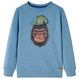 Sudadera infantil azul medio 128 de , Camisetas para niños - Ref: Foro24-13202, Precio: 10,97 €, Descuento: %