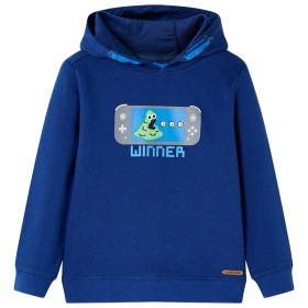 Sudadera infantil con capucha azul marino 128 de , Camisetas para niños - Ref: Foro24-13372, Precio: 14,99 €, Descuento: %