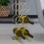 Home&Styling Weinregal für 8 Flaschen aus goldfarbenem Metall von , Weinregale - Ref: Foro24-447482, Preis: 25,75 €, Rabatt: %