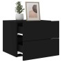 Wall-mounted bedside tables with LED lights, 2 units, black by , Nightstands - Ref: Foro24-836815, Price: 109,28 €, Discount: %