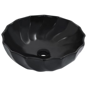 Lavabo 46x17 cm cerámica negro de vidaXL, Lavabos - Ref: Foro24-143922, Precio: 61,99 €, Descuento: %