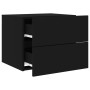 Wall-mounted bedside tables with LED lights, 2 units, black by , Nightstands - Ref: Foro24-836815, Price: 109,28 €, Discount: %