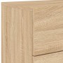 Wall-mounted bedside tables with LED lights, 2 units Sonoma oak by , Nightstands - Ref: Foro24-836817, Price: 102,79 €, Disco...