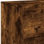 Wall-mounted bedside table with LED lights in smoked oak. by , Nightstands - Ref: Foro24-836820, Price: 53,71 €, Discount: %