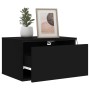 Wall-mounted bedside tables with LED lights, 2 units, black by , Nightstands - Ref: Foro24-836829, Price: 87,99 €, Discount: %