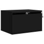 Wall-mounted bedside tables with LED lights, 2 units, black by , Nightstands - Ref: Foro24-836829, Price: 87,99 €, Discount: %