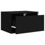 Wall-mounted bedside tables with LED lights, 2 units, black by , Nightstands - Ref: Foro24-836829, Price: 87,99 €, Discount: %