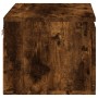 Wall-mounted bedside table with LED lights in smoked oak. by , Nightstands - Ref: Foro24-836834, Price: 47,35 €, Discount: %