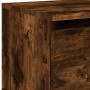 Wall-mounted bedside table with LED lights in smoked oak. by , Nightstands - Ref: Foro24-836834, Price: 47,35 €, Discount: %