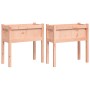 Jardineras con patas 2 uds madera maciza de abeto Douglas de , Maceteros y jardineras - Ref: Foro24-837561, Precio: 68,16 €, ...