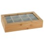 Excellent Houseware Caja de té con 8 compartimentos bambú de , Fiambreras - Ref: Foro24-447454, Precio: 20,82 €, Descuento: %