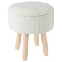 Home&Styling Stool with ivory white storage Ø28.7x33.8 cm by , Folding stools and chairs - Ref: Foro24-447461, Price: 34,15 €...