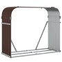 Galvanized steel firewood rack in brown, 120x45x100 cm. by , Firewood bags and holders - Ref: Foro24-364573, Price: 50,93 €, ...