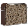 Galvanized steel firewood rack in brown, 120x45x100 cm. by , Firewood bags and holders - Ref: Foro24-364573, Price: 50,93 €, ...