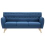 3-Sitzer-Sofa, gepolstert mit blauem Stoff, 172 x 70 x 82 cm von vidaXL, Sofas - Ref: Foro24-247130, Preis: 499,56 €, Rabatt: %