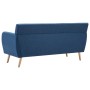 Sofá de 3 plazas tapizado de tela azul 172x70x82 cm de vidaXL, Sofás - Ref: Foro24-247130, Precio: 499,56 €, Descuento: %