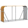 Leñero de acero galvanizado marrón claro 180x45x100 cm de , Bolsas y soportes de leña - Ref: Foro24-364584, Precio: 56,02 €, ...