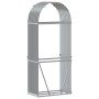 Leñero de acero galvanizado gris claro 80x45x190 cm de , Bolsas y soportes de leña - Ref: Foro24-364550, Precio: 62,25 €, Des...