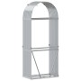 Galvanized silver steel firewood rack 80x45x190 cm by , Firewood bags and holders - Ref: Foro24-364590, Price: 54,97 €, Disco...