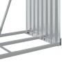 Galvanized silver steel firewood rack 80x45x190 cm by , Firewood bags and holders - Ref: Foro24-364590, Price: 54,97 €, Disco...