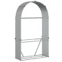 Leñero de acero galvanizado plateado 120x45x210 cm de , Bolsas y soportes de leña - Ref: Foro24-364592, Precio: 60,66 €, Desc...