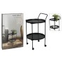 Home&Styling Mesita auxiliar con ruedas de 2 niveles negra de , Mesas auxiliares - Ref: Foro24-447480, Precio: 37,40 €, Descu...