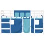 Cama alta para niños con cortinas madera pino azul 80x200 cm de , Camas y somieres - Ref: Foro24-3206959, Precio: 171,94 €, D...