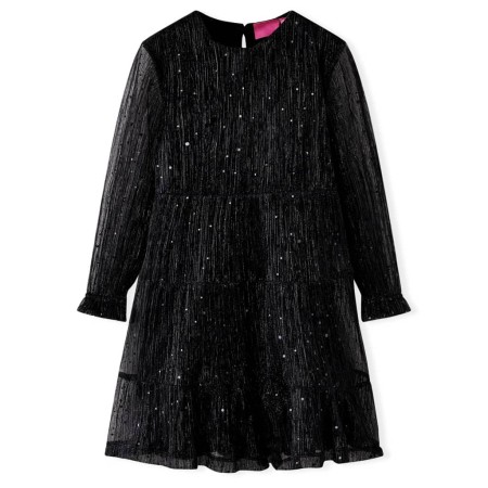 Vestido infantil de manga larga negro 128 de , Vestidos de niños - Ref: Foro24-14885, Precio: 15,57 €, Descuento: %