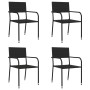 5-Piece Black Synthetic Rattan Garden Dining Set by , Garden sets - Ref: Foro24-3156758, Price: 252,99 €, Discount: %