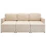 Modulares 3-Sitzer-Schlafsofa aus cremefarbenem Stoff von , Sofas - Ref: Foro24-288786, Preis: 512,65 €, Rabatt: %