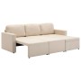 Modulares 3-Sitzer-Schlafsofa aus cremefarbenem Stoff von , Sofas - Ref: Foro24-288786, Preis: 512,65 €, Rabatt: %