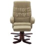 Cappuccino synthetic leather recliner and footrest by , Armchairs - Ref: Foro24-320123, Price: 182,63 €, Discount: %