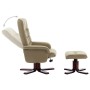 Cappuccino synthetic leather recliner and footrest by , Armchairs - Ref: Foro24-320123, Price: 182,63 €, Discount: %