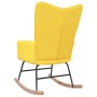 Silla mecedora de tela amarillo mostaza de , Mecedoras - Ref: Foro24-328014, Precio: 129,14 €, Descuento: %