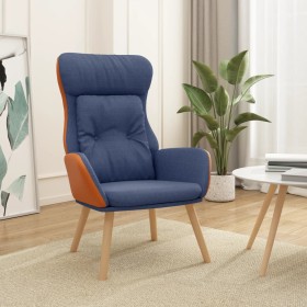 Blue fabric and PVC relaxation armchair by , Armchairs - Ref: Foro24-341305, Price: 106,99 €, Discount: %