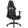 Gaming-Stuhl mit Massage-Fußstütze aus schwarzem Camouflage-Kunstleder von , Gaming-Stühle - Ref: Foro24-345444, Preis: 119,6...