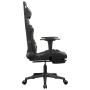 Silla gaming masaje reposapiés cuero sintético negro camuflaje de , Sillones para videojuegos - Ref: Foro24-345444, Precio: 1...