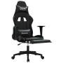 Black synthetic leather massage and footrest gaming chair by , Gaming chairs - Ref: Foro24-345465, Price: 121,30 €, Discount: %