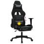 Black synthetic leather massage and footrest gaming chair by , Gaming chairs - Ref: Foro24-345465, Price: 121,30 €, Discount: %