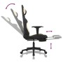 Massage-Gaming-Stuhl mit Fußstütze aus schwarzem und cremefarbenem Stoff von , Gaming-Stühle - Ref: Foro24-345501, Preis: 141...