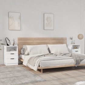 Bedside tables 2 units plywood white color by vidaXL, Nightstands - Ref: Foro24-811233, Price: 90,21 €, Discount: %