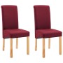 Dining chairs 2 units of red fabric by , dining chairs - Ref: Foro24-249035, Price: 107,10 €, Discount: %