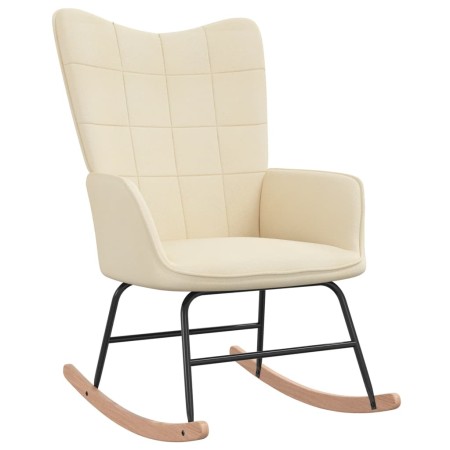 Silla mecedora de tela color crema de , Mecedoras - Ref: Foro24-328009, Precio: 137,60 €, Descuento: %