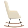 Silla mecedora de tela color crema de , Mecedoras - Ref: Foro24-328009, Precio: 137,60 €, Descuento: %