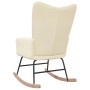 Silla mecedora de tela color crema de , Mecedoras - Ref: Foro24-328009, Precio: 137,60 €, Descuento: %