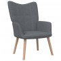 Silla de relajación con reposapiés de tela gris oscuro de , Sillones - Ref: Foro24-327931, Precio: 122,89 €, Descuento: %