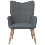 Silla de relajación con reposapiés de tela gris oscuro de , Sillones - Ref: Foro24-327931, Precio: 122,89 €, Descuento: %